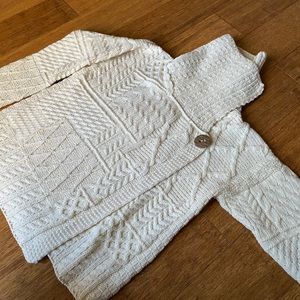 Women’s Aran Woolen Mills Patchwork Cardigan, Size M